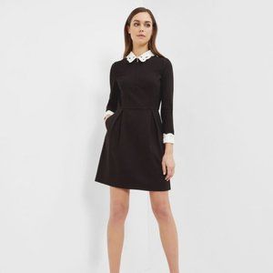 Ted baker embellished collar dress